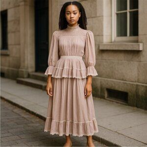 Elegant Beige Women's Dress